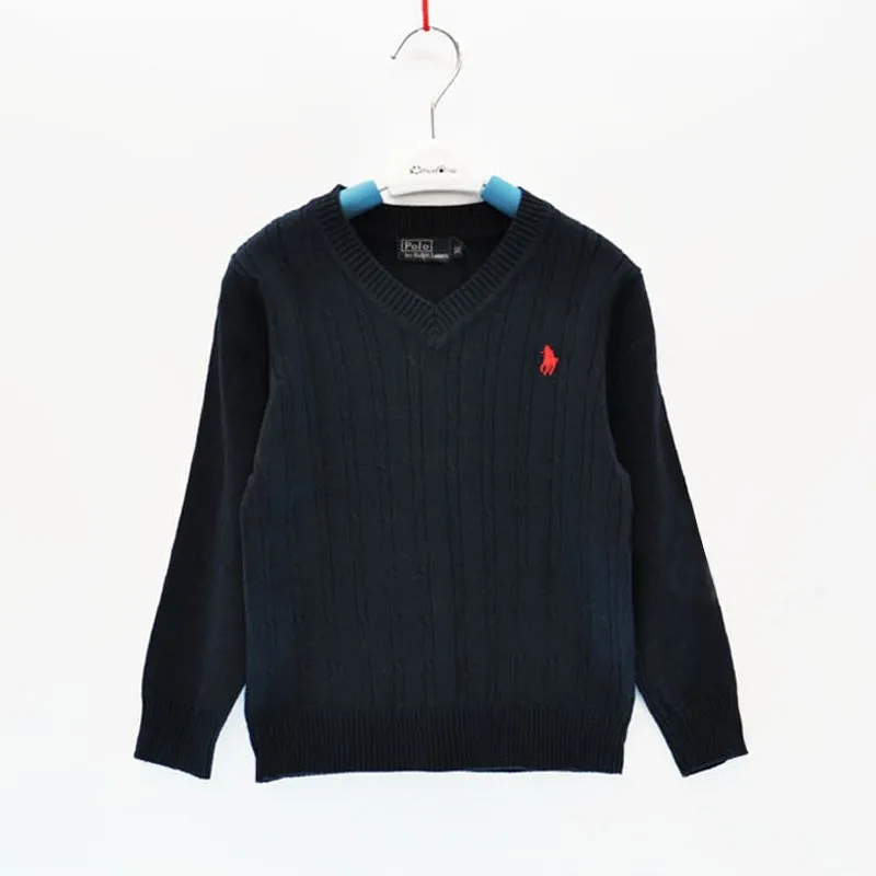 Модный брендовый Детский свитер поло детские топы одежда для девочек верхняя