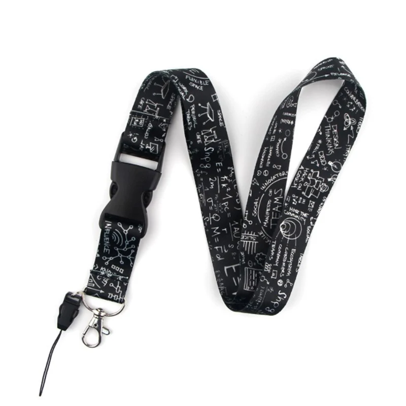 Medical Equation Neck Strap Lanyards ID badge card holder keychain Mobile Phone Gift Ribbon webbing necklace Couple Gifts | Мобильные