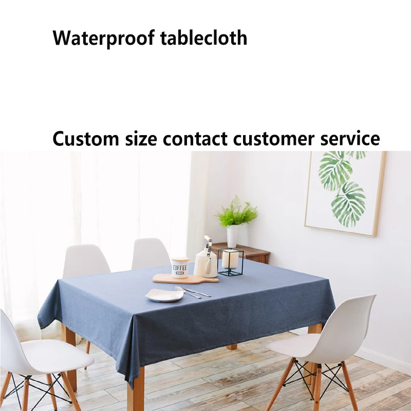 Водостойкая льняная скатерть для ресторана кофе хлопковое белье ткань