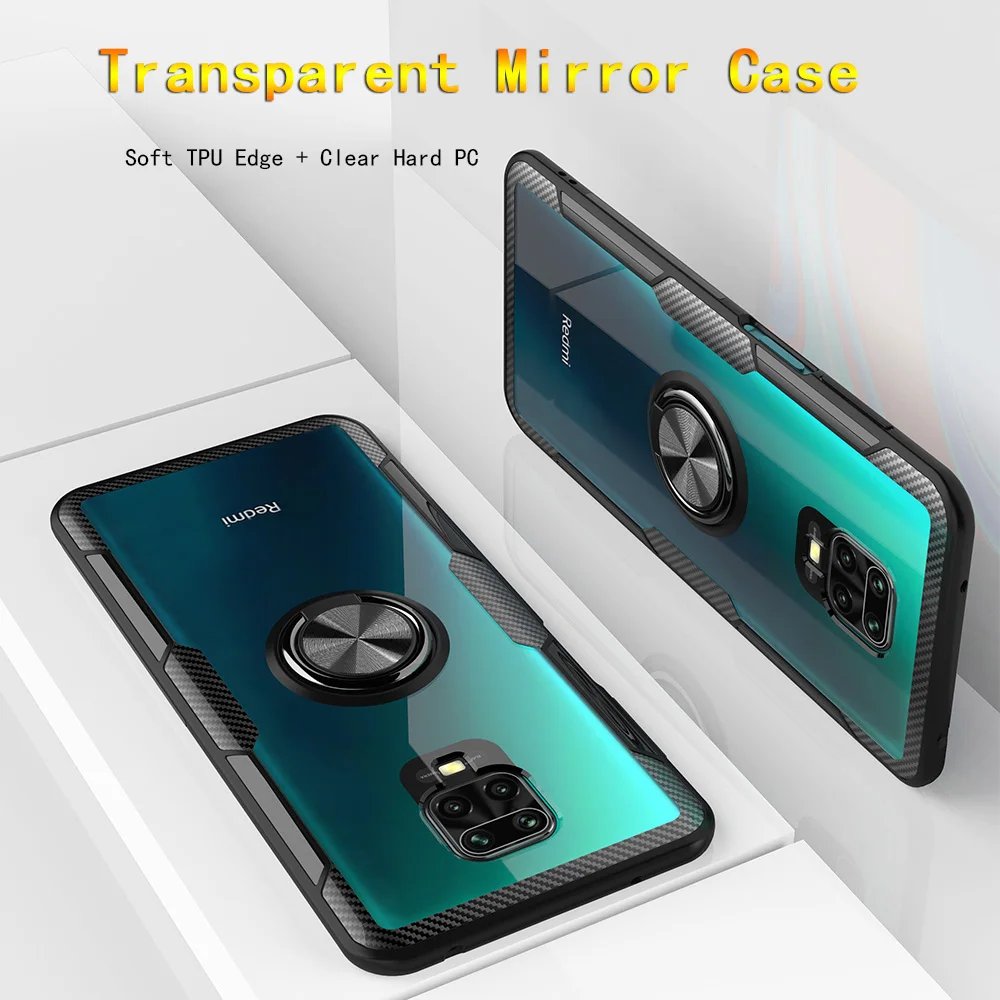 KEYSION Shockproof Case for Redmi Note 9S 9 Pro Max 8 T K30 K20 X2 Clear Phone back Cover for Xiaomi Mi 10 Pro 9T 9 Lite Note 10