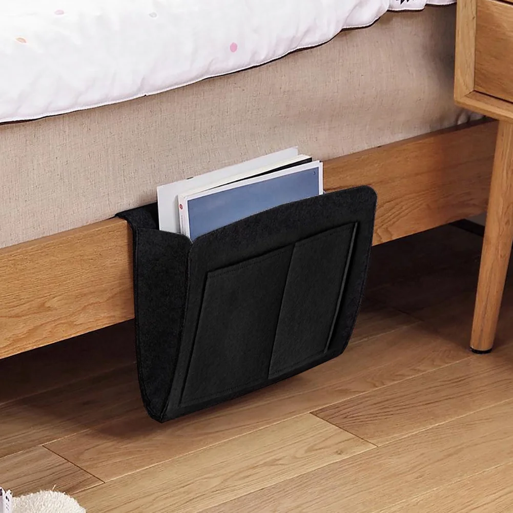 40# Practical Student Dormitory Bed Phone Earphone Books Hanging Caddy Bedside Storage Bag Pouch Organizer Bed Holder Pockets