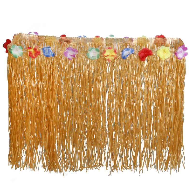 2 м/2 76 м золото тропический Юбка для стола Гавайская Стиль украшенное цветами