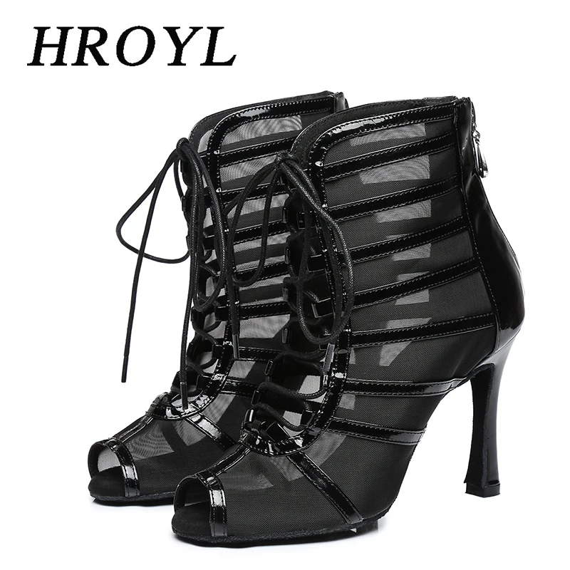 

Туфли HROYL женские для латиноамериканских танцев, мягкие дышащие, из сетчатого материала, на шнуровке, для бальных танцев, для тренировок и пр...