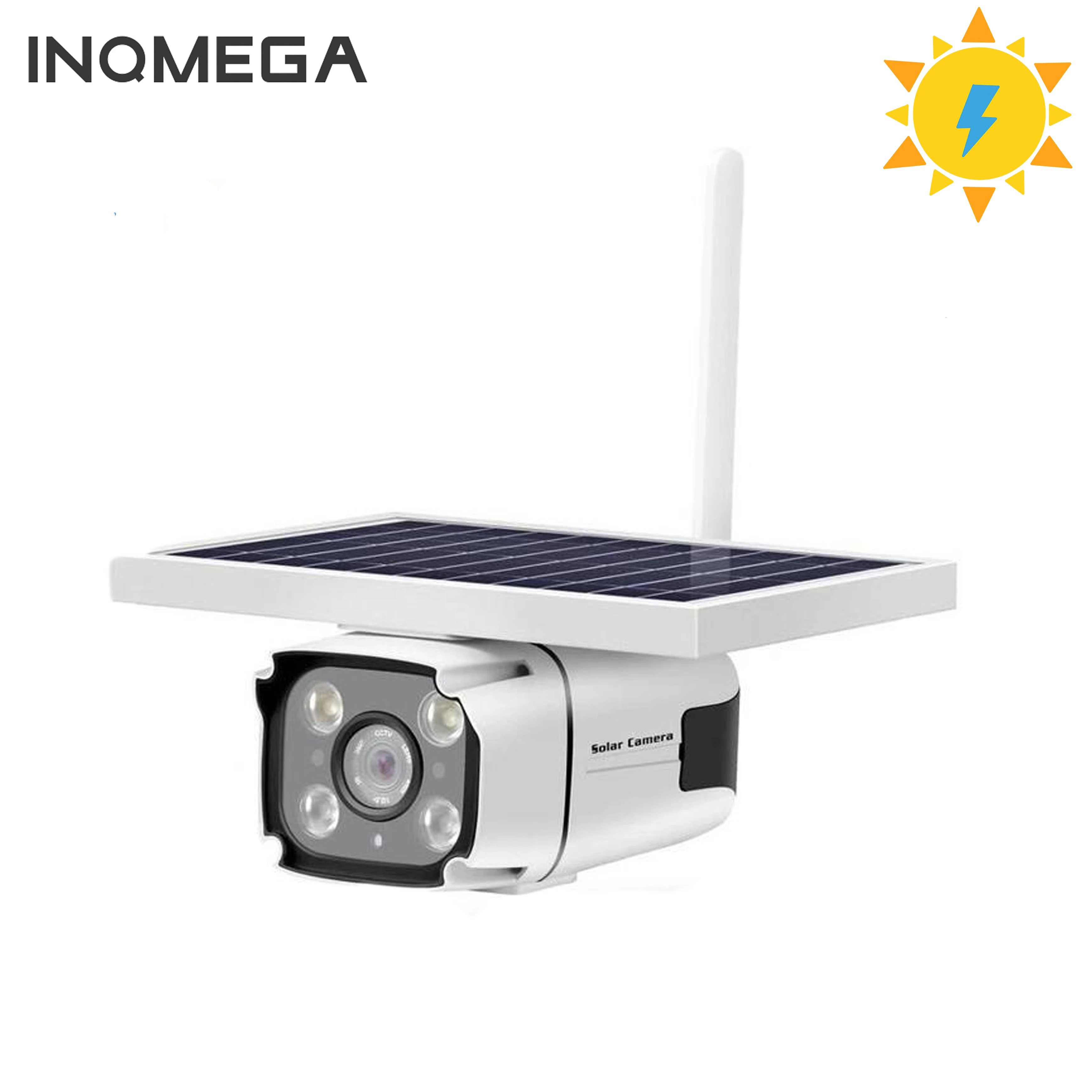 INQMEGA 4G солнечная панель WiFi камера 2 Мп наружная видеонаблюдения беспроводная