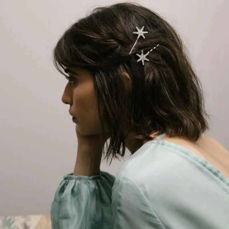 Минималистский Блеск Искусственный бриллиант Стразы шпильки дамские свадебные