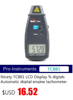 Nicety TC811B цифровой Бесконтактный двойной модели тахометр rpm метр с памятью для макс/мин/последнее значение Null