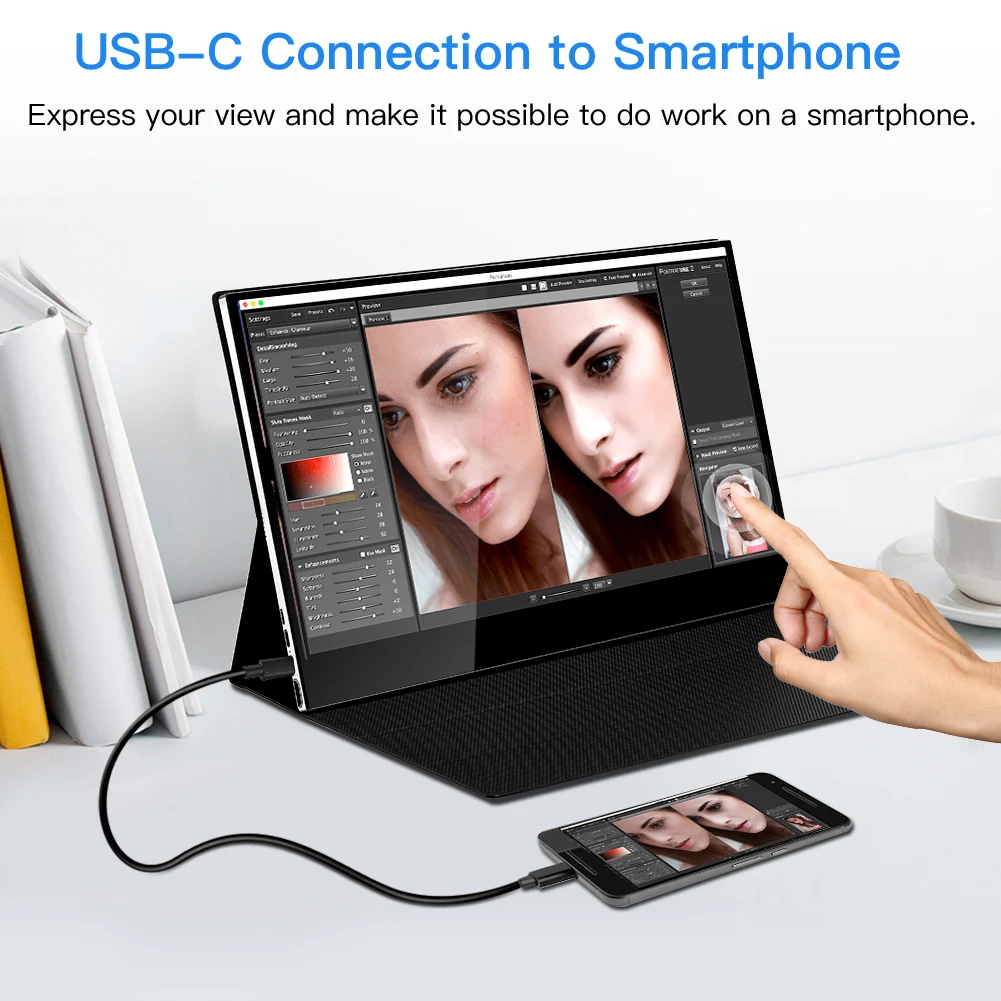 Eyoyo EM15F 15," портативный HDMI ЖК сенсорный экран игровой монитор ips 1920x1080 HDR Тип USB C Дисплей HDR для телефона ПК Xbox one
