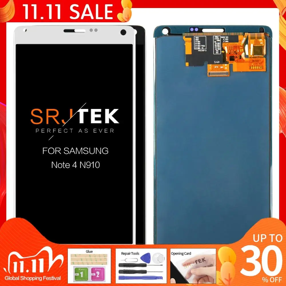 100% гарантия новый ЖК дисплей сенсорный экран дигитайзер для Samsung Galaxy Note 4 Note4 N910 N910A