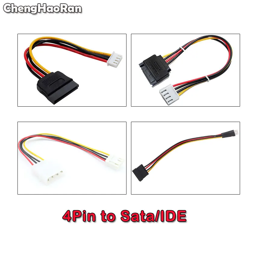 

ChengHaoRan 4Pin FDD Floppy Female to 15Pin SATA/ 4Pin IDE Female Adapter Converter Power Leads Cable Cord 18AWG Wire for ITX PC