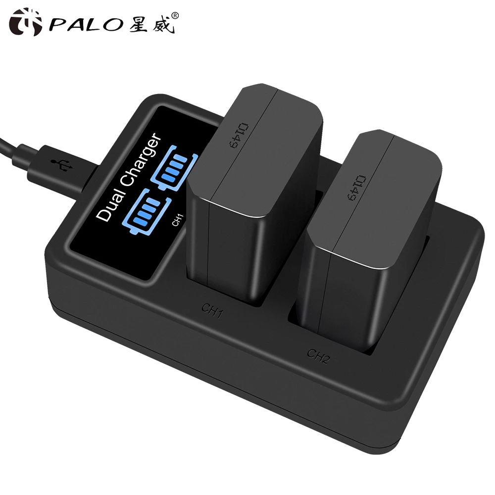 PALO 2 шт 2000mAh NP-FW50 NP FW50 батарея камеры + lcd USB двойное зарядное устройство для sony Alpha