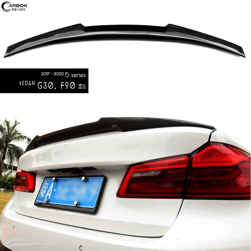 

Задний спойлер багажника из углеродного волокна, крыло багажника для BMW G30 5 серии 520i 530i 540i & F90 M5 2017 - 2022 4-дверный седан