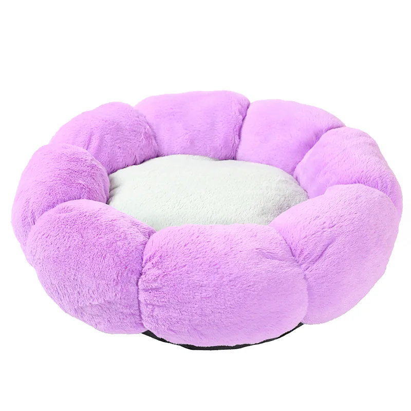 

Cute Waterproof Round Flower Pet Mat Cat Nest Dog Seat Flower Simple Warm Thick Carpet Dog Bed Sofas Multiple Colors and Sizes