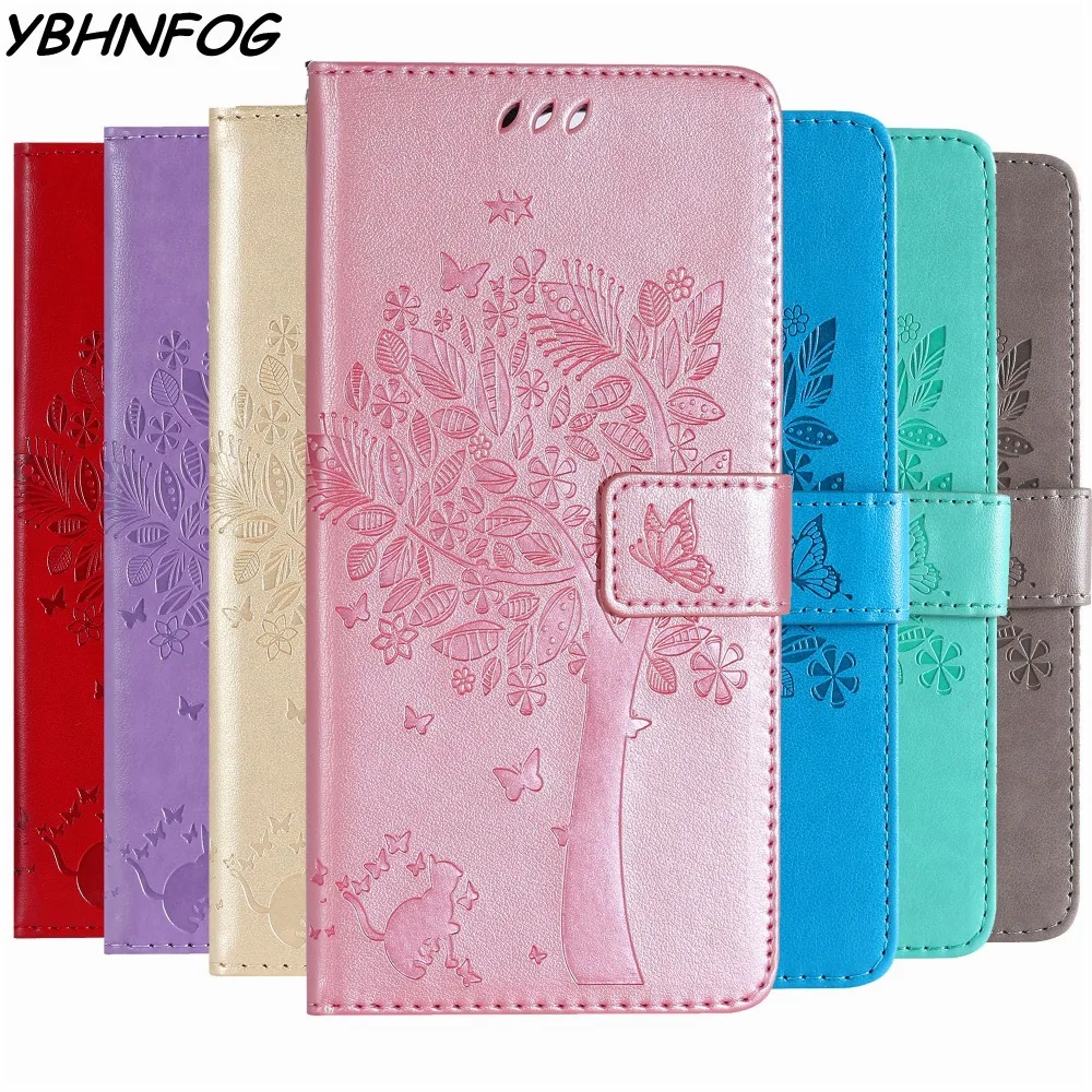 Кожаный чехол бумажник с откидной крышкой для телефона Samsung Galaxy J4 J6 A6 A7 A9 A8 Plus 2018 A3