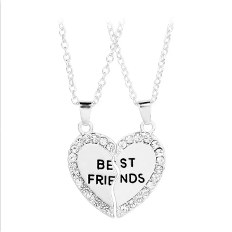 New Best Friends Necklace 2 Parts Charming Splice Broken Heart Letter Pendant Forever Friendship Party Jewelry Gifts Wholesale | Украшения