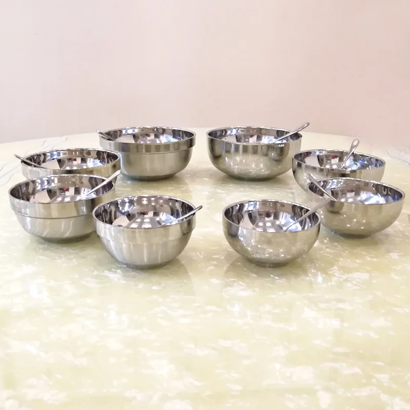 Утолщенная посуда из нержавеющей стали набор 2 х предметов Детская миска с