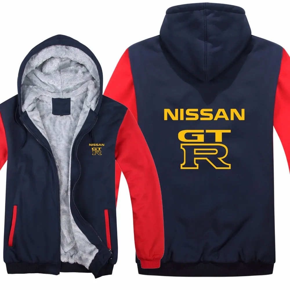 

Nissan Hoodies Jacket Winter Pullover Car Man Coat Men Wool Liner Fleece Unisex Nissan GT-R Sweatshirts