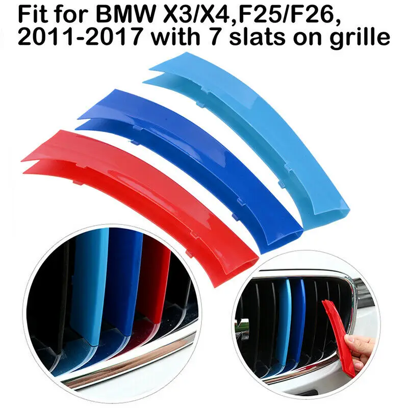 

7 накладки на решетку радиатора для BMW X3/X4,F25/F26, 2011-17