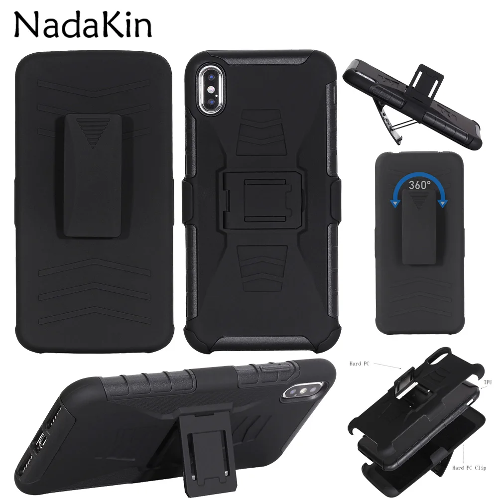 Belt Clip Holster Shockproof Armor Case Shell for iPhone 11 Pro X XS MAX XR 6 6S 7 8 Plus Heavy Duty Phone Box With Kick Stand |