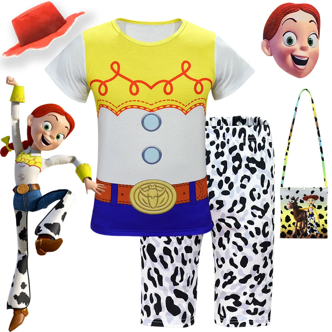 New Girls Jessie Costume Dress Up Kids Baby Cosplay Costume Princess Dress Cowgirl Costume Toy Story Woody Costume Clothing Set