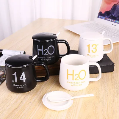 

Ceramic cup breakfast cup office I love you 520 lovers cup coffee cup water cup creative thermostat mug customized