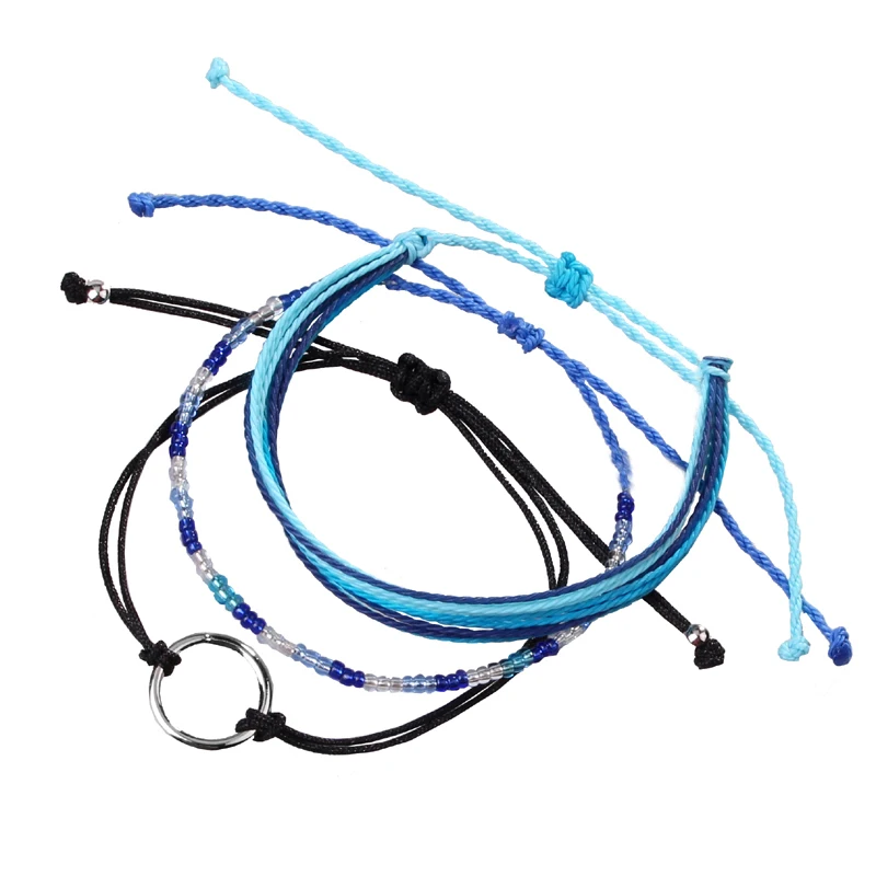 Vsco ручной работы женские пляжи Гавайские богемные Бохо закаты плетеные браслеты