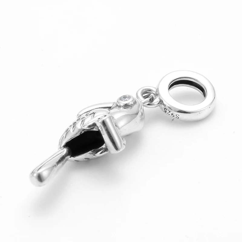 925 пробы Серебряный лес посыльного дятел DIY Прекрасный кулон бусины подходят