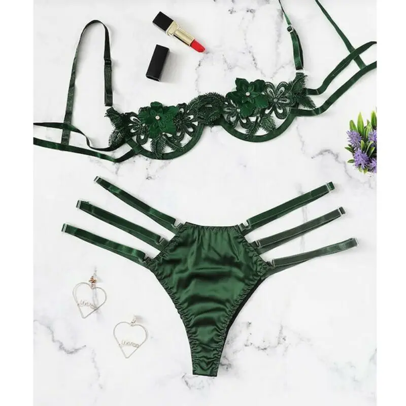 1 комплект женского нижнего белья кружевной бюстгальтер сексуальное нижнее