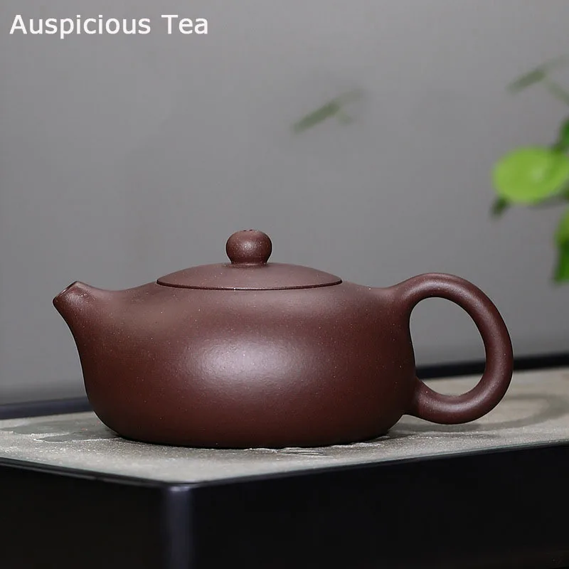 

230 мл Yixing знаменитые фиолетовые глиняные чайные горшки Xishi чайный горшок с фильтром для отверстий чайник НЕОБРАБОТАННАЯ руда ручной работы ...