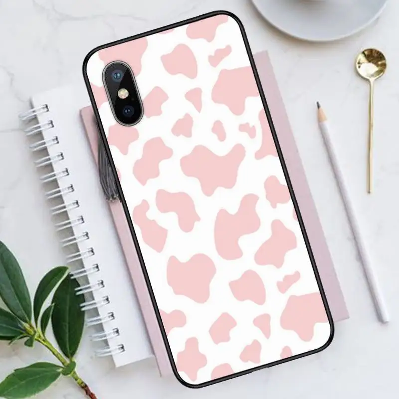 

Lovable cute strawberry cow print Phone Case for iPhone 11 12 pro XS MAX 8 7 6 6S Plus X 5S SE 2020 XR Luxury brand shell coque