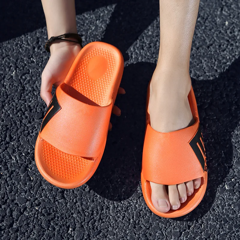 

New Arrival Men Summer Slippers Anti Slip House Shoe Men Comfortable Indoor Man Slippers Fashion Slide Men Flip Flops Size 40-45