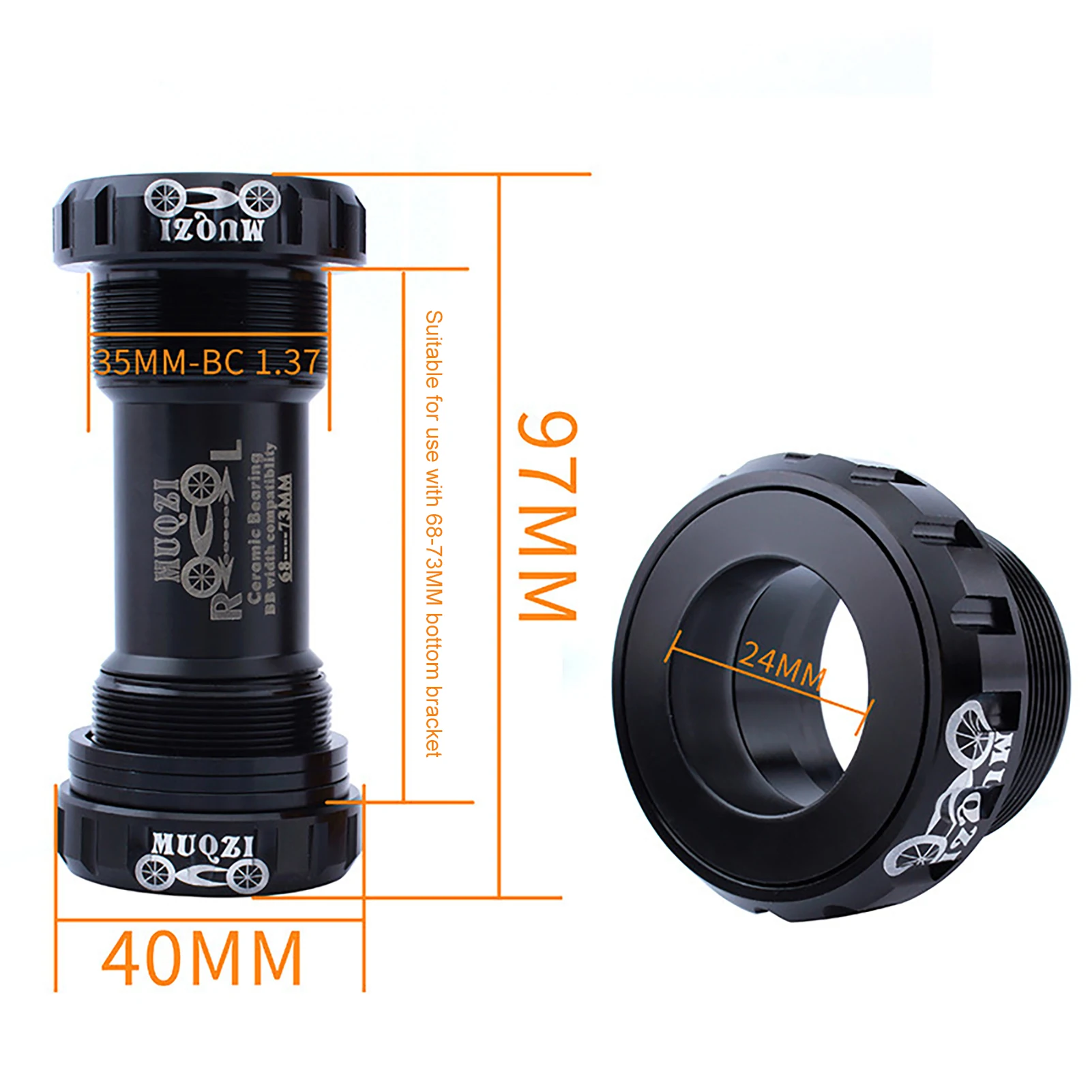 

Bicycle Ceramic Bearing BB Bottom Bracket Screw Type 68-73mm Mountain Road Bike Bottom Bracket Tooth Plate Axis Cycling Parts