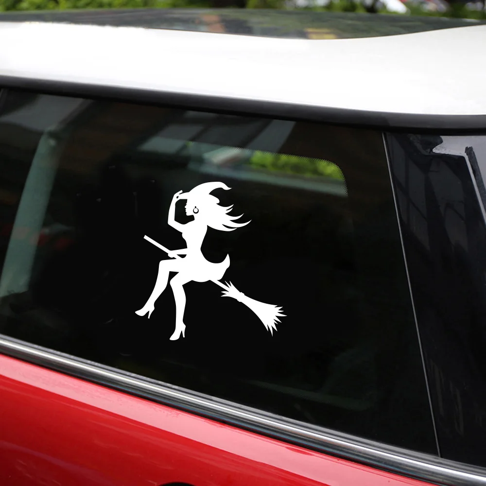 Виниловые наклейки на бампер автомобиля с изображением ведьмы|Наклейки