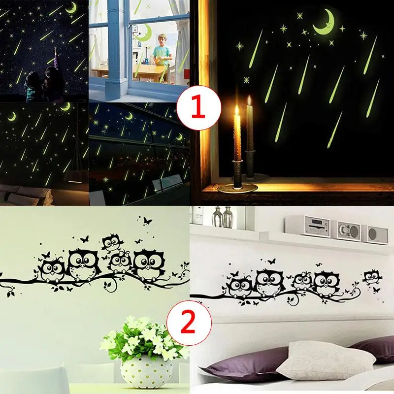 Светящийся светильник метеоритный дождь наклейки на стену домашний декор для