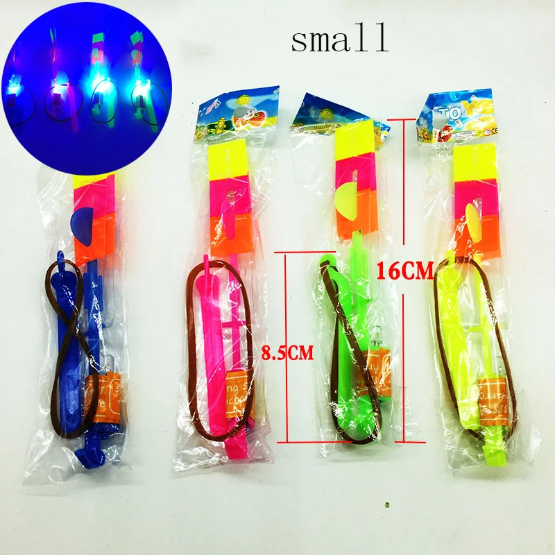 

Selling Children's plastic slingshot Blue LED light rocket child Outdoor toys catapult Flying fairy mushroom holiday Happy time