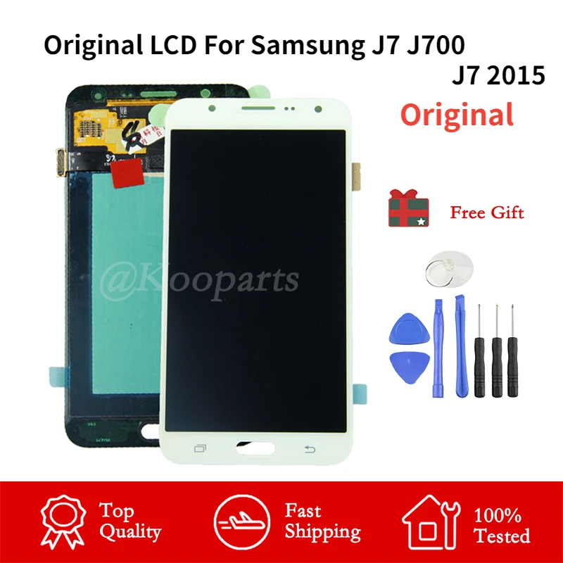 

Original Replacement For Samsung J7 2015 J700 J700F J700M J700H LCD Display Touch Screen Digitizer Assembly kits 100% tested