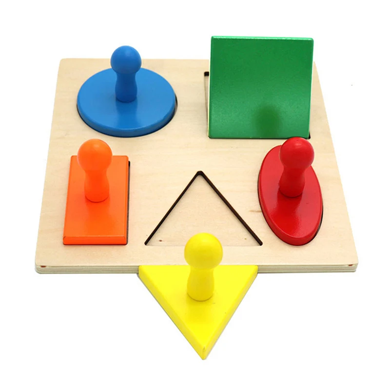

Style Kids Toy Baby Wooden Learning Geometric Shape Panels Hand Grasping Board Preschool Training Learning Education Toy