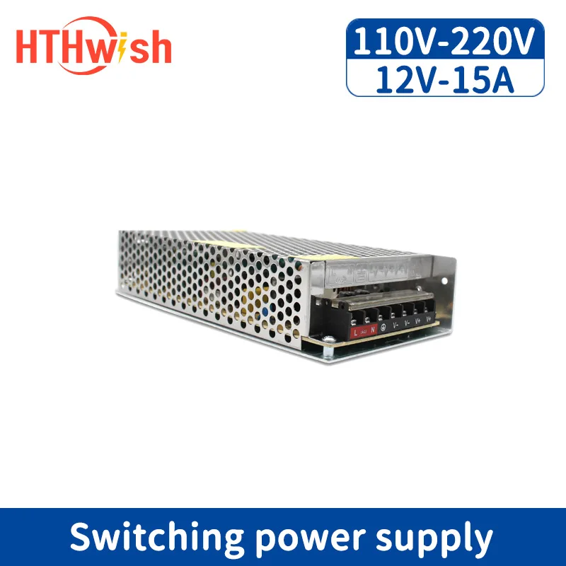 

HTHwish 12V 15A Switching Power Supply 220V To 12 Volt Power Supply 180W Transformer AC TO DC LED Driver for Led Strip CCTV