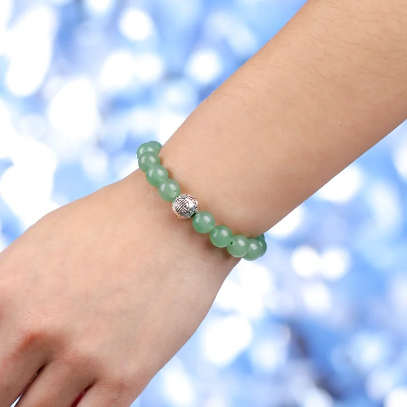 Модное Ювелирное Украшение Lan Li 8 мм зеленый плетеный браслет подходит для