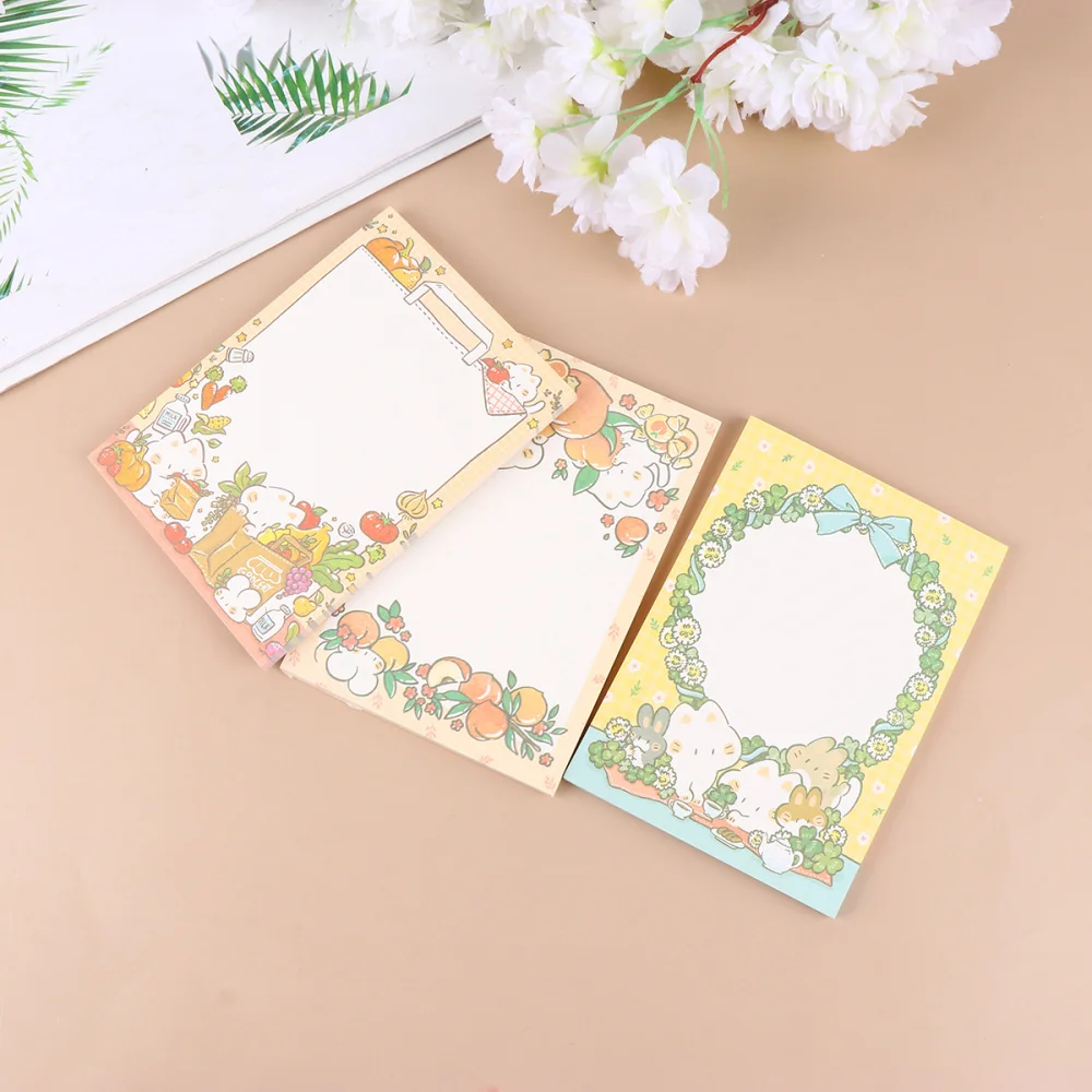 

3pcs Large Notepad Tearable Note Pads Memo Pad Students Stationery Note Paper for Office School