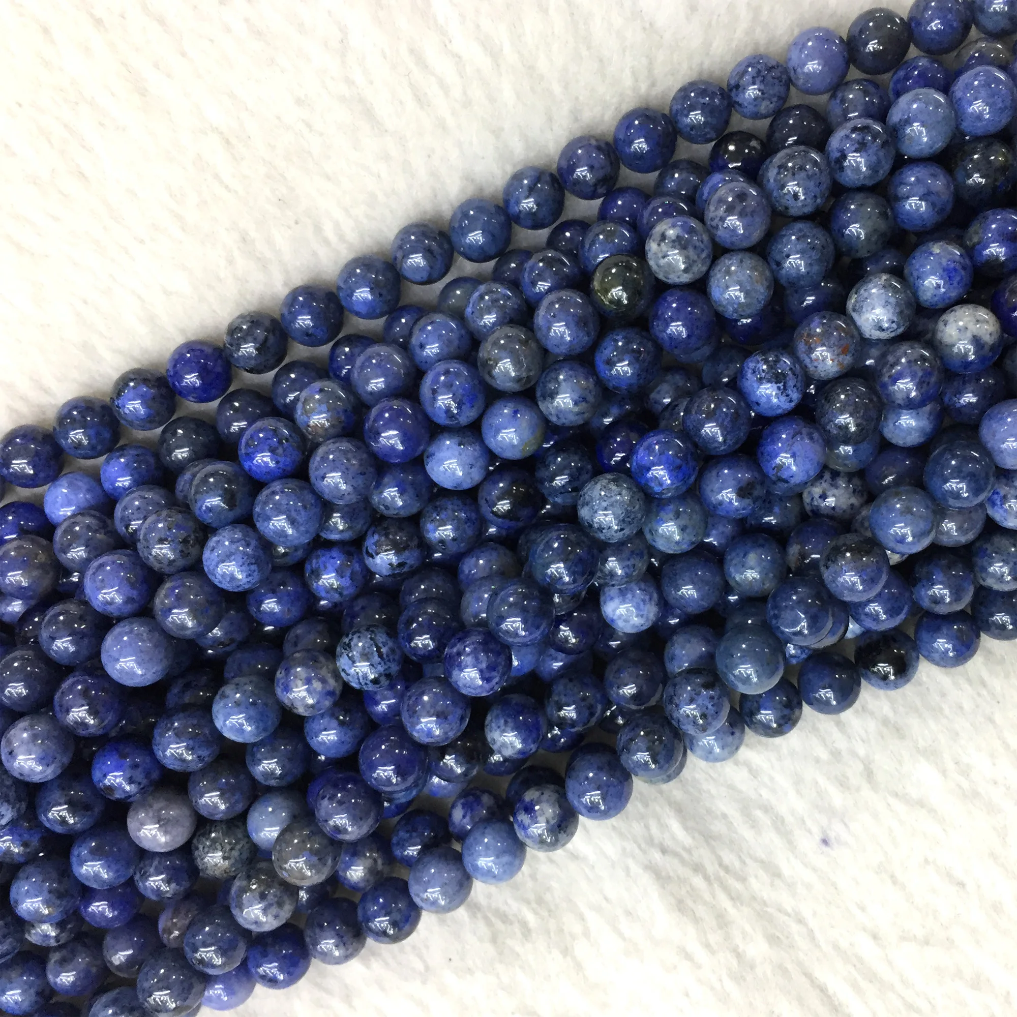 Veemake Blue Dumortierite DIY ожерелье браслет серьги натуральный кристалл драгоценный