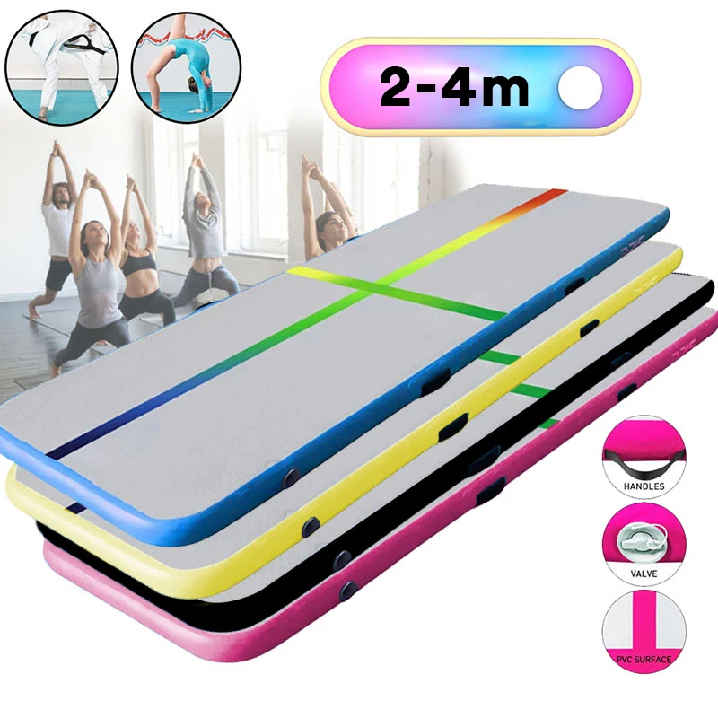 

2 м 3 м 4 м надувной воздушный гимнастический Тренировочный Коврик воздушный спортивный художественный фитнес для начинающих напольный ковр...