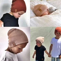 ins knitted wool baby hats solid turban beanie warm caps soft hat for kids girls boys stretch bonnet autumn winter pour enfants