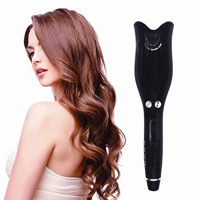 Spin N Curl Styling Tools Auto Rotating Barrel Curling Iron Wand for Women Hair Waver LED Automatic Hair Curler