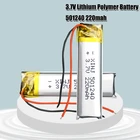 Литий-полимерная аккумуляторная батарея 3,7 в, 220 мАч, 501240 литий-полимерные батареи 501240 для GPS Bluetooth наушников MP3 MP4 051240