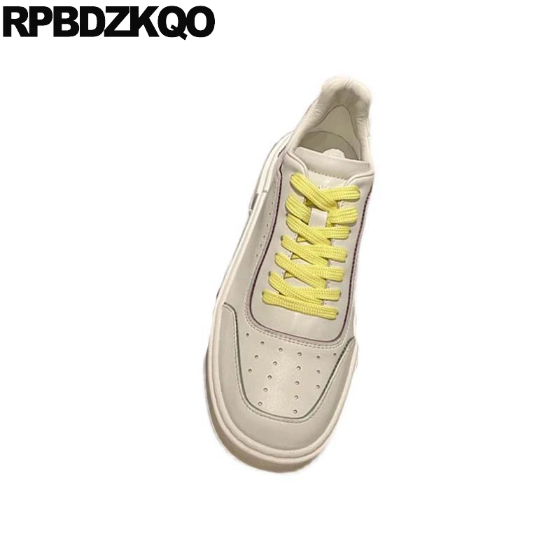 Кроссовки женские из натуральной кожи на толстой подошве | Обувь