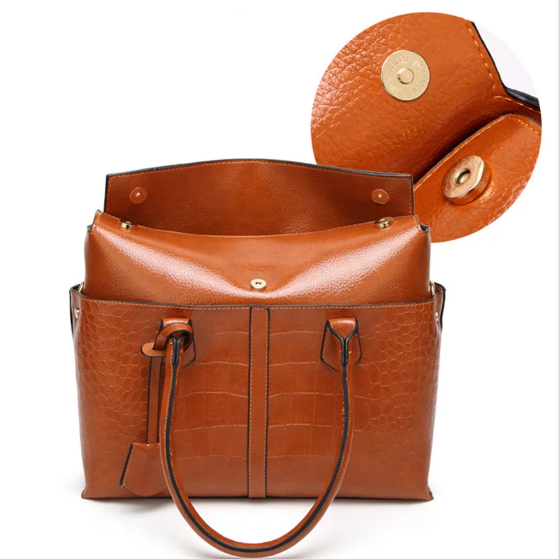 Женская сумка тоут Fuax из крокодиловой кожи зеленого и красного цвета Роскошная