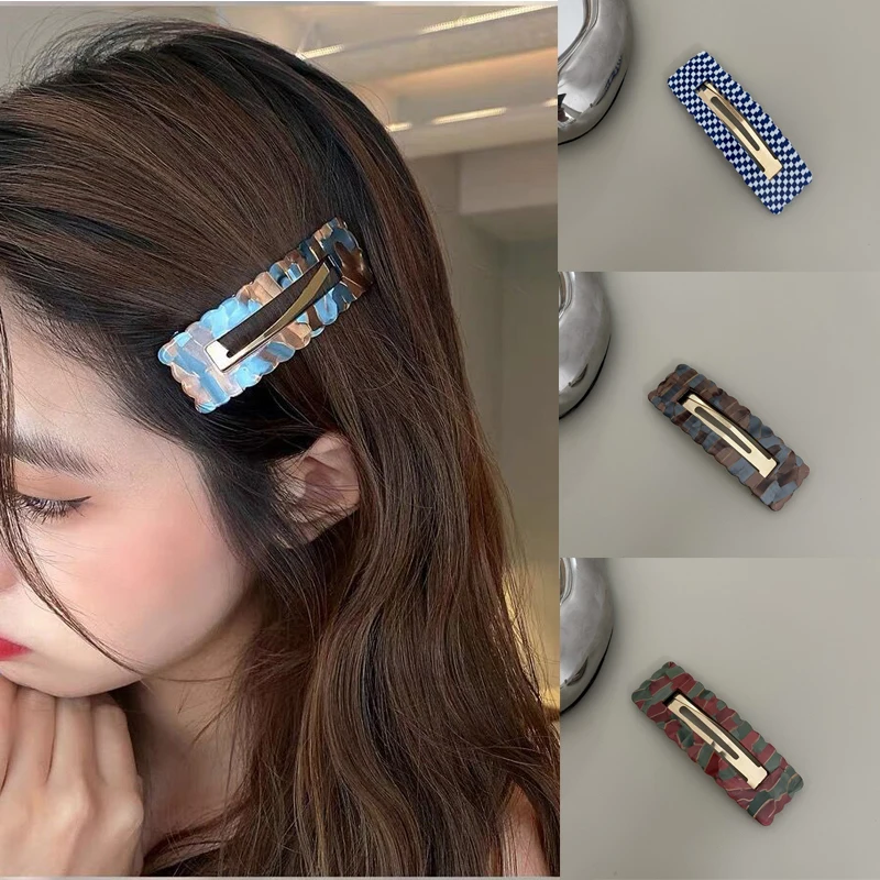 

CYGJFC Женские винтажные заколка с клетчатой тканью девушки BB заколки для волос женские модные аксессуары для волос Головные уборы заколки с о...