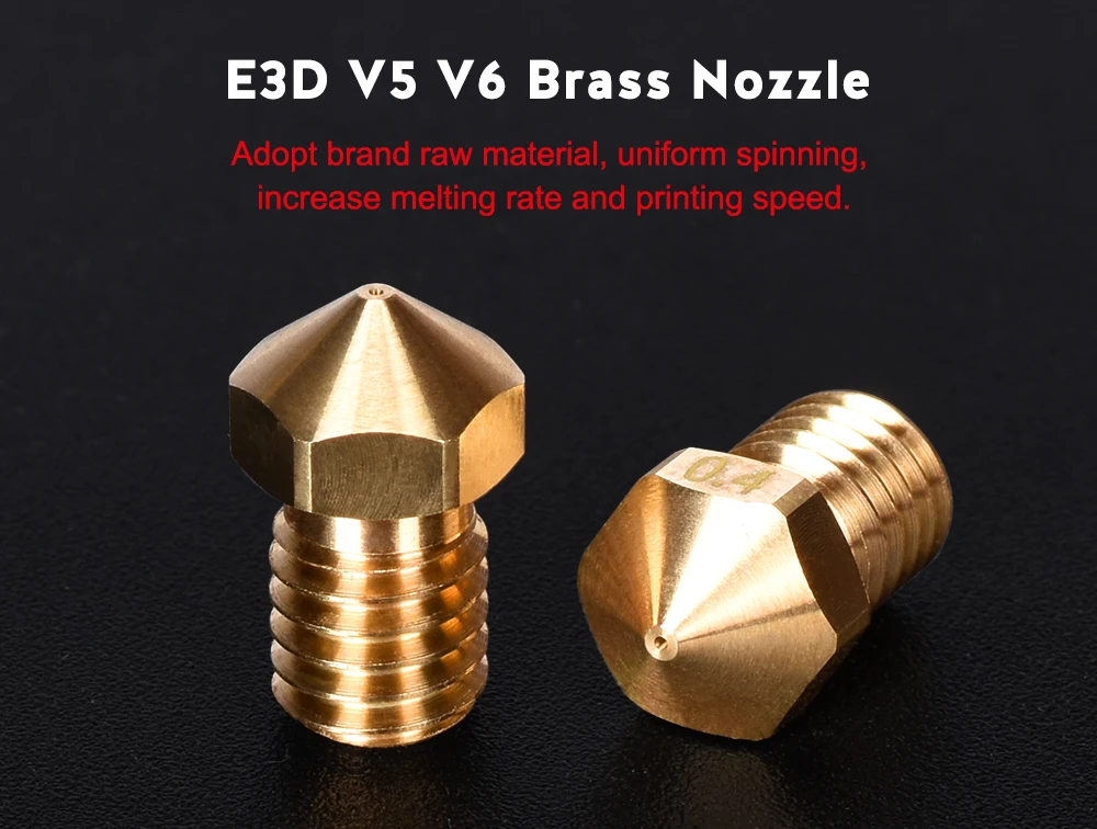 Высокое качество V6 сопло латунь M6 1,75/3,0 мм нити к V6 J-head Hotend экструдер E3D V6 сопло 3d принтер запчасти для Ender 3