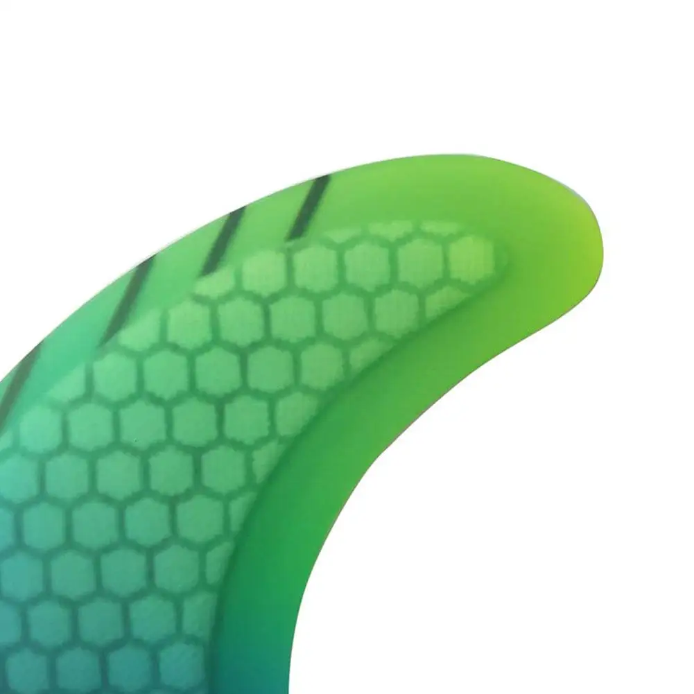 Upsurf логотип FCS плавники G5 для серфинга сотовый плавник из стекловолокна зеленый
