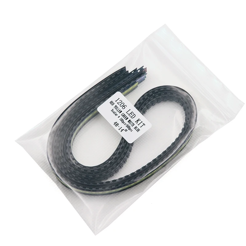 5 x 100pcs/Color=500pcs New 1206 0805  0603  Red/Green/Blue/White/Yellow  SMD LED kit